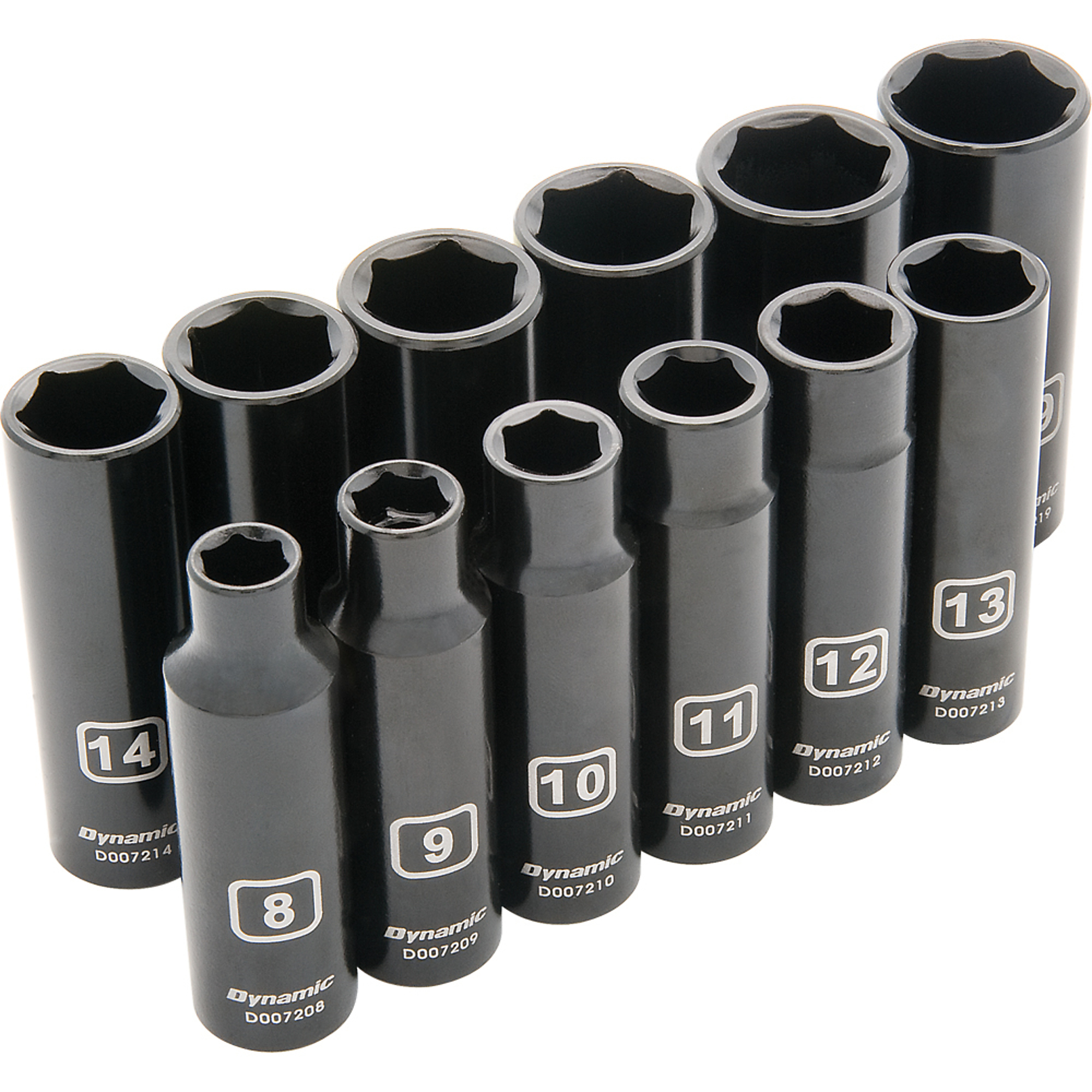 Dynamic Tools, 3/8in. 6 Point Metric Deep Impact Socket Set, Measurement Standard Metric, Pieces (qty.) 12 Socket Set Type 3/8in. Drive Sets, Model# D010023